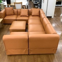 ヴィンテージデザイン 大型L字コーナーソファー【トレファク 川越店】 大型L字ヴィンテージデザインコーナーソファ ELCROW エルクロウ - 家具