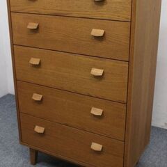 unico/ウニコ KURT(クルト)トールチェスト 北欧ヴィンテージスタイル 幅70  収納家具 中古 店頭引取歓迎 R4434)