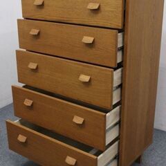 unico/ウニコ KURT(クルト)トールチェスト 北欧ヴィンテージスタイル 幅70  収納家具 中古 店頭引取歓迎 R4434)