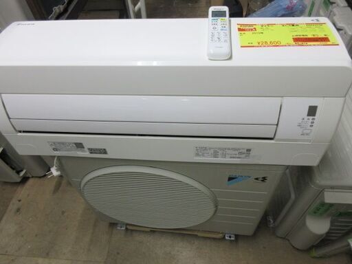 K02559　ダイキン　中古エアコン　主に6畳用　冷2.2kw／暖2.2kw