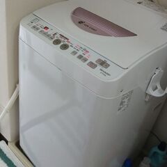 【無料】SHARP洗濯機ES-TG60L-P (ピンク系、美品)