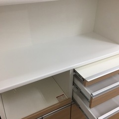 松田家具のレンジボード（ブラウン×ホワイト）です。【トレファク東 