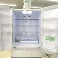 札幌市/清田区 日立/HITACHI 6ドア冷凍冷蔵庫 R-F51M2(W) 17年製 505L