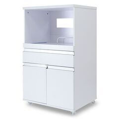 Hキッチンラック【モナ60cm／ホワイト色】キッチン収納 食器棚...