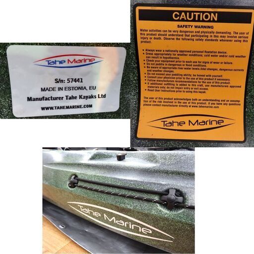 タヘマリーン アクアムーン 1人用カヤック Tahe Marine  Aqua Moon グリーン系 全長約3m パドル付き 湖 川 釣り　西岡店 タヘマリーン アクアムーン 1人用カヤック Tahe Marine Aqua Moon