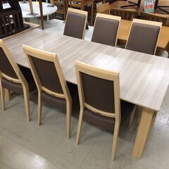 J682 Karimoku カリモク ダイニングテーブルセット 6人用 DA6080／CA1905 参考価格270,000万円 クリーニング済み