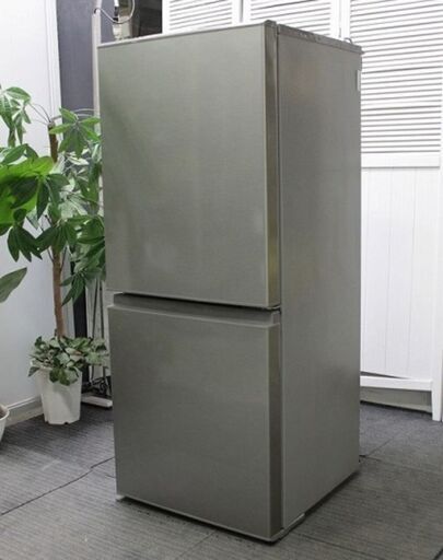 アクア 2ドア冷凍冷蔵庫 126L AQR-13K(S) シルバー 2021年製 AQUA
