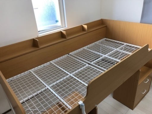 その他 ふくざんぎ様システムベッド+デスク(デニッシュS LBR/WH) ニトリ