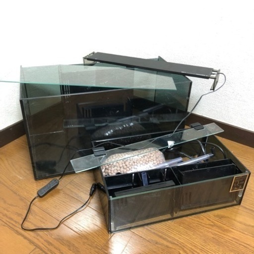 中古アクアリウム用品　水槽　GEX　OFガラス水槽