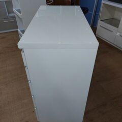 パモウナ　キッチンカウンター　ダストBOX2個付　白　　【愛品倶楽部柏店　問い合わせ番号　１５１-００７２２１　００２】
