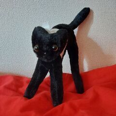 黒猫ぬいぐるみ【新中古】