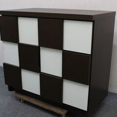 象嵌細工 サイドボード 幅135×奥55×高69cm 引き出し・扉収納付き 
