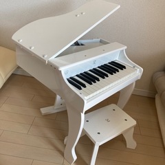 【ネット決済】子ども用　ピアノ　楽器　おもちゃ　電池式　白