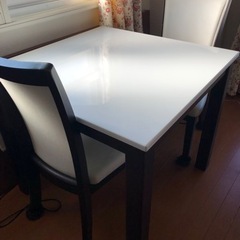 【ネット決済】ダイニングテーブル椅子2脚セット