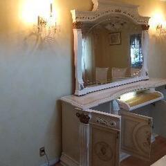 【最終価格 高級サイドボード&ミラー】高級イタリア家具 イタリア製 サイドボード ミラー セット ヨーロピアン クラシックホワイト 家具