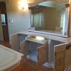 【最終価格 高級サイドボード&ミラー】高級イタリア家具 イタリア製 サイドボード ミラー セット ヨーロピアン クラシックホワイト 家具