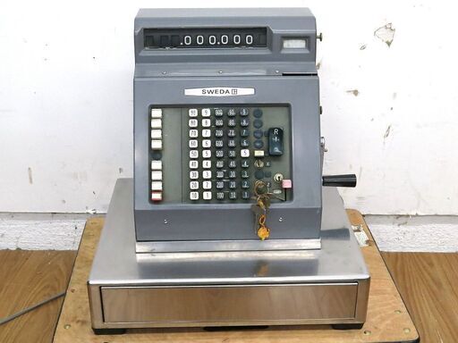 SWEDA 電動レジスタ MODEL46 スウェーデン製/レトロ・ビンテージ グレー系
