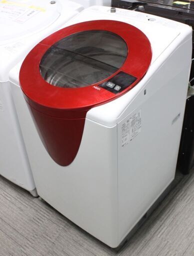 アクア スラッシュ 全自動洗濯機 洗濯8.0㎏ AQW-GT800 パッションレッド 2015年製 AQUA 洗濯機 中古家電 店頭引取歓迎 R4457)