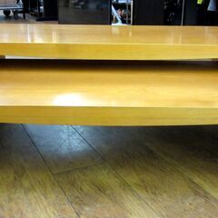 ネストテーブル 木目 ナチュラル 幅110×奥55×高35cm 親子テーブル 入れ子 座卓 家具  札幌 厚別店