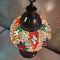 手作りガラス細工☆トルコランプ☆一点物☆LED