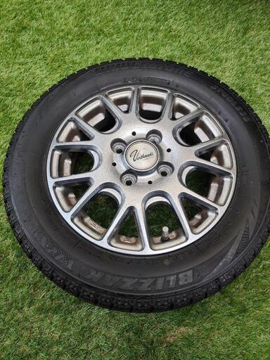 残 スタッドレスタイヤ4本セット 155/65/R13 ブリザックVRX - bravista