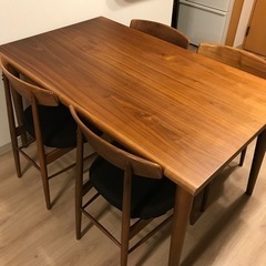 【美品】大塚家具 ダイニングテーブル ユノ 2 JUNO ウォールナット 大塚家具 ユノ ダイニングテーブル・ダイニングチェア