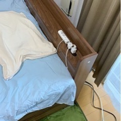 【ネット決済・配送可】ニトリ 収納付きシングルベッド