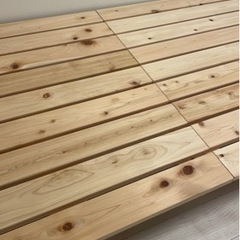 日本製◆桧すのこ 木製シングルベッド「イース」 - 家具