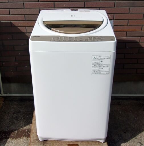 【お値打ち品‼】JMS0302)TOSHIBA/東芝 全自動洗濯機 AW-6G5(W) 2017年製 6.0㎏ 中古品・動作OK【取りに来られる方限定】