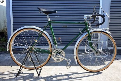 2サイドキャンピング仕様！TANGE No.2クロモリ　当時物パーツ多数のランドナー２６インチ（650A）Mafac カンパ イデアル　日東キャンピー等