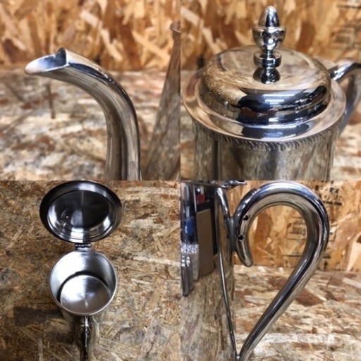 5367-0) 三宝産業 YUKIWA ユキワ 18-8 ステンレス 菊渕コーヒーポット