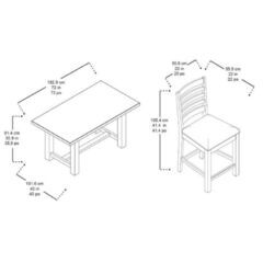 【展示品】Linus カウンターハイト ダイニングテーブル 7点セット C2021
