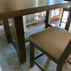 【展示品】Linus カウンターハイト ダイニングテーブル 7点セット C2021