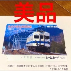 【美品】東武鉄道　さようなら3000系　記念とーぶカード　台紙付き