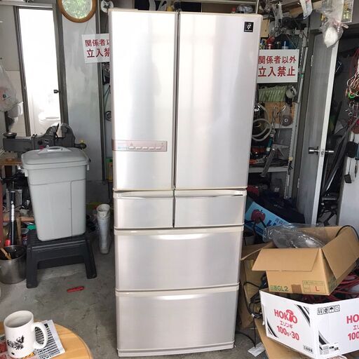 シャープ ノンフロン冷凍冷蔵庫 SJ-XF44W-N 大阪市内配送無料 6ドア フレンチドア 440L 2012年製 プラズマクラスター 製氷 SHARP 冷蔵庫