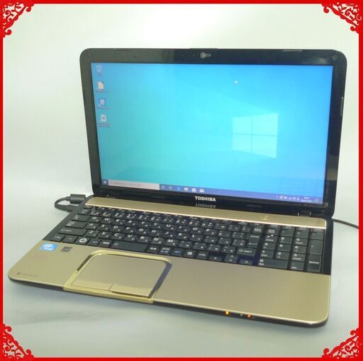 中古美品 ゴールド 金色 ノートパソコン 15.6型 TOSHIBA 東芝 T552/36HK Celeron 4GB 750G Blu-ray 無線 webカメラ Windows10 Office