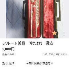 【ネット決済・配送可】フルート　今だけ5000円