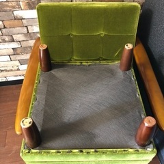 カリモク60 Kチェア 1シーター モケットグリーン