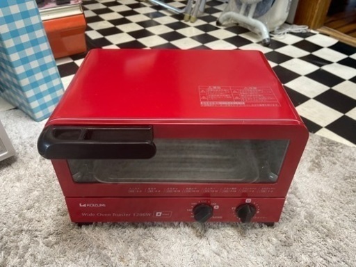 【リサイクルサービス八光　田上店】コイズミ KOIZUMI KOS1202 [オーブントースター レッド]
