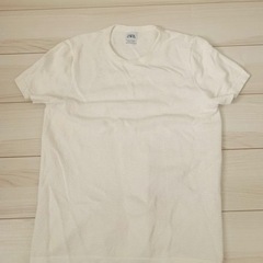 【差し上げます】ZARA Tシャツカットソー　オフホワイト