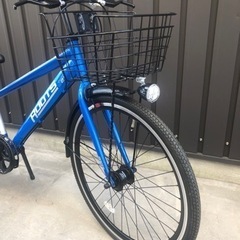 新車🌸半額！ジュニア クロスバイク ルーツJ　24インチ LEDオートライト　シマノ6段変速 ブルー