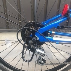 新車🌸半額！ジュニア クロスバイク ルーツJ　24インチ LEDオートライト　シマノ6段変速 ブルー