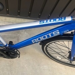 新車🌸半額！ジュニア クロスバイク ルーツJ　24インチ LEDオートライト　シマノ6段変速 ブルー