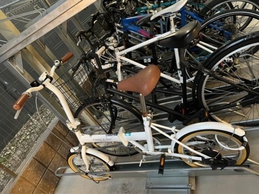 福山　JR山陽本線松永駅　引き渡し　ホワイト 折りたたみ自転車 JR山陽本線松永駅 引き渡し ホワイト 折りたたみ自転車（光市