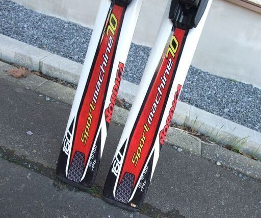 値下げしました!! NORDICA カービング スキー 160cm SPORTMACHINE 70 調整ビンディング付き板 ノルディカ☆ 札幌市 北区 屯田