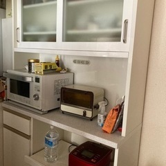 キッチンボード　食器棚　家電収納　スライドボード有