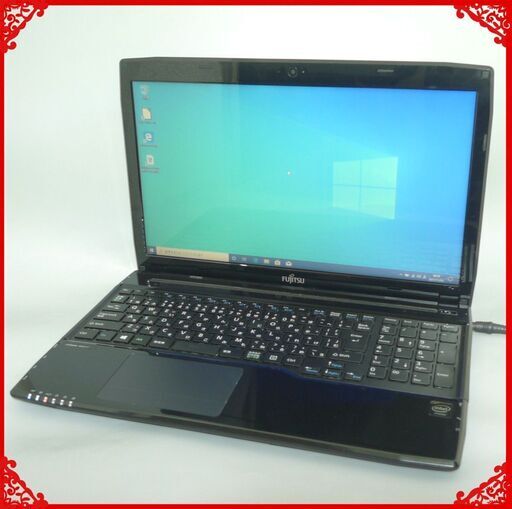 新品高速SSD 中古美品 ノートパソコン 15.6型ワイド 富士通 AH42/T 第4世代 Celeron 4GB DVDマルチ 無線 Bluetooth Windows10 Office