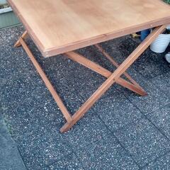 【ネット決済】木製簡易テーブル　組み立て式　作業台