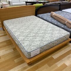 ダブルベッド ナチュラル 木製【トレファク岸和田店】