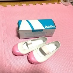 【美品】上靴👟１７㎝２Ｅ　アキレスバレー　ピンク
